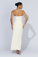 Rachel Maxi Split Front Dress - Bone