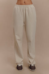 Blake Straight Leg Joggers - Stone