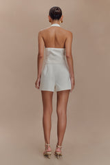 Silas High Waist Shorts - White