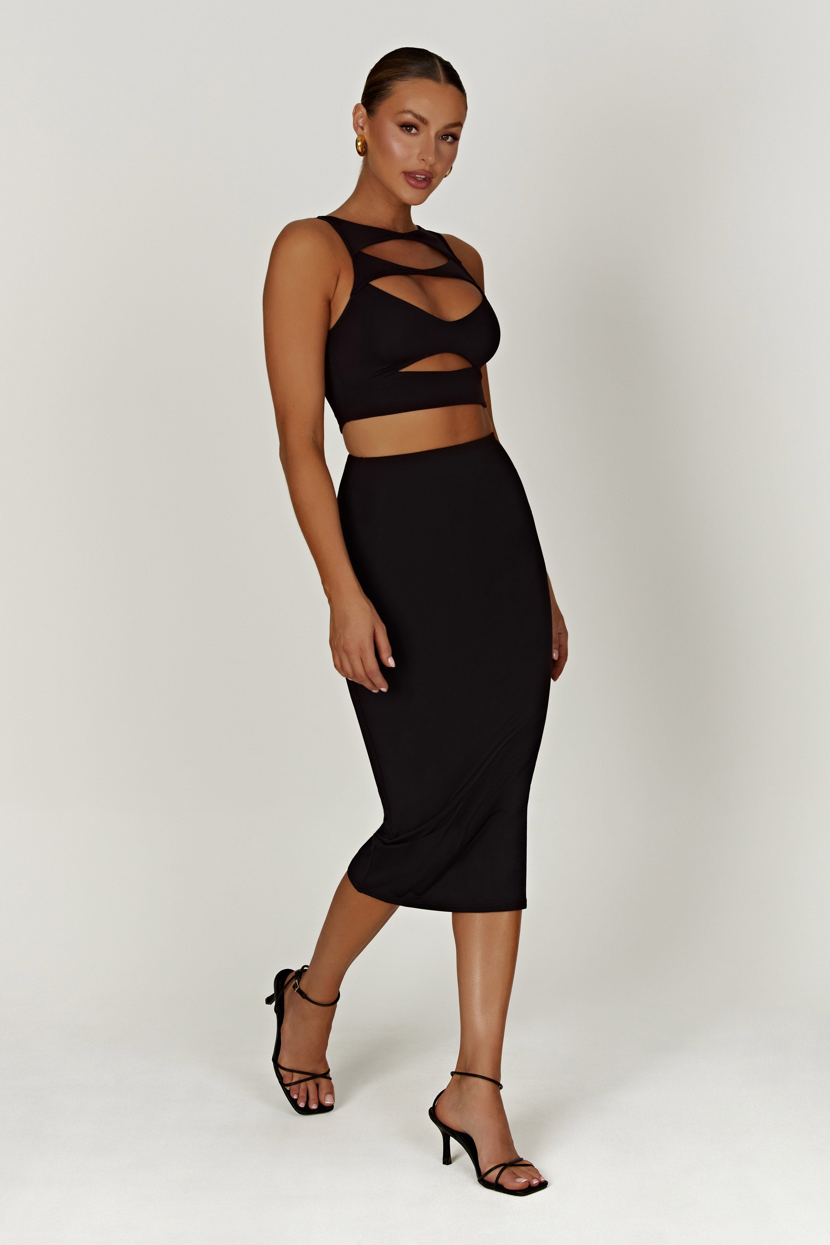 Charley Midi Skirt - Black