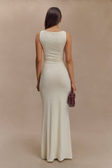 Tarna Sleeveless Slinky Maxi Dress - Bone