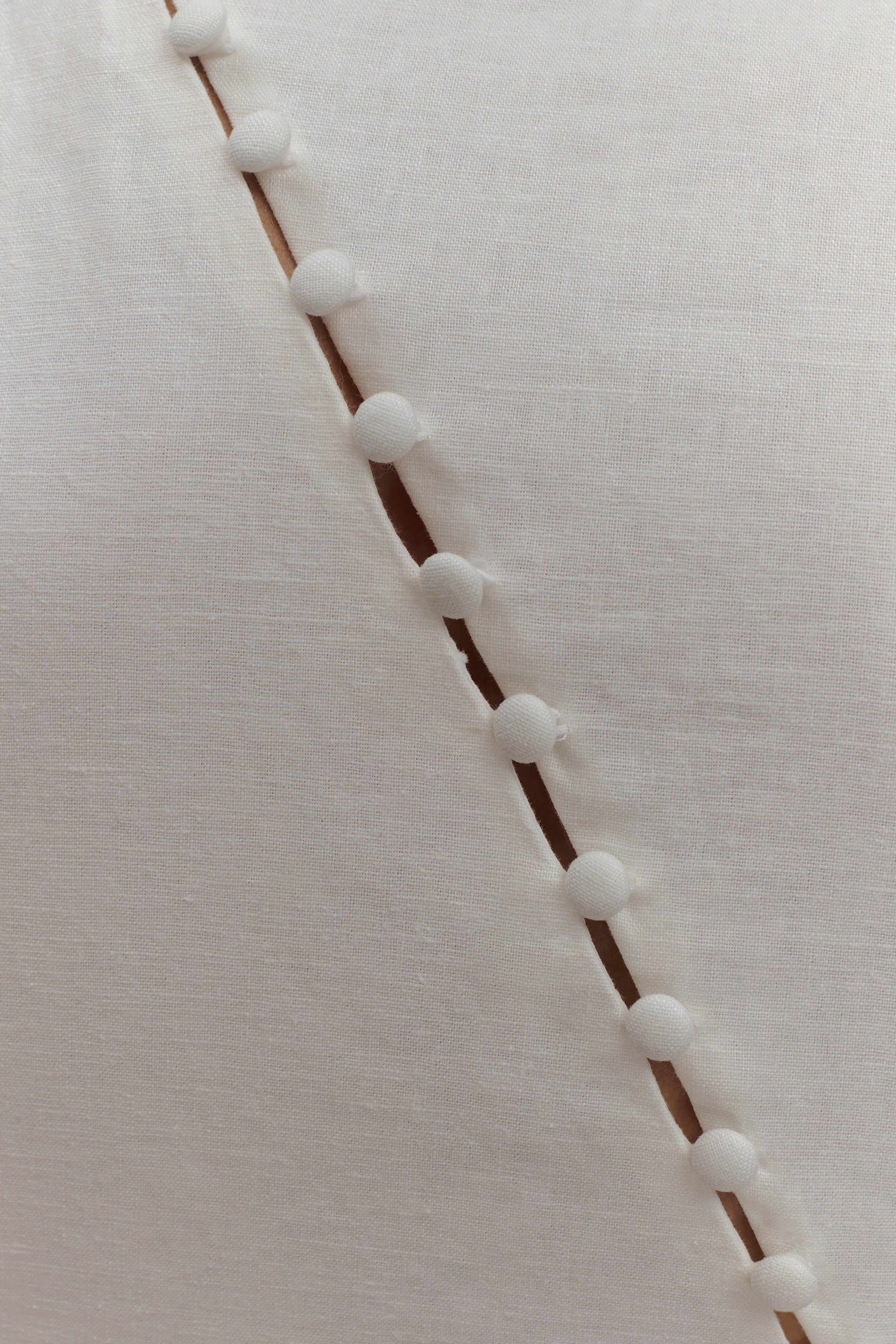 Bronte Linen Button Midi Dress - White