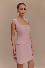 Desire Boucle Mini Dress - Powder Pink