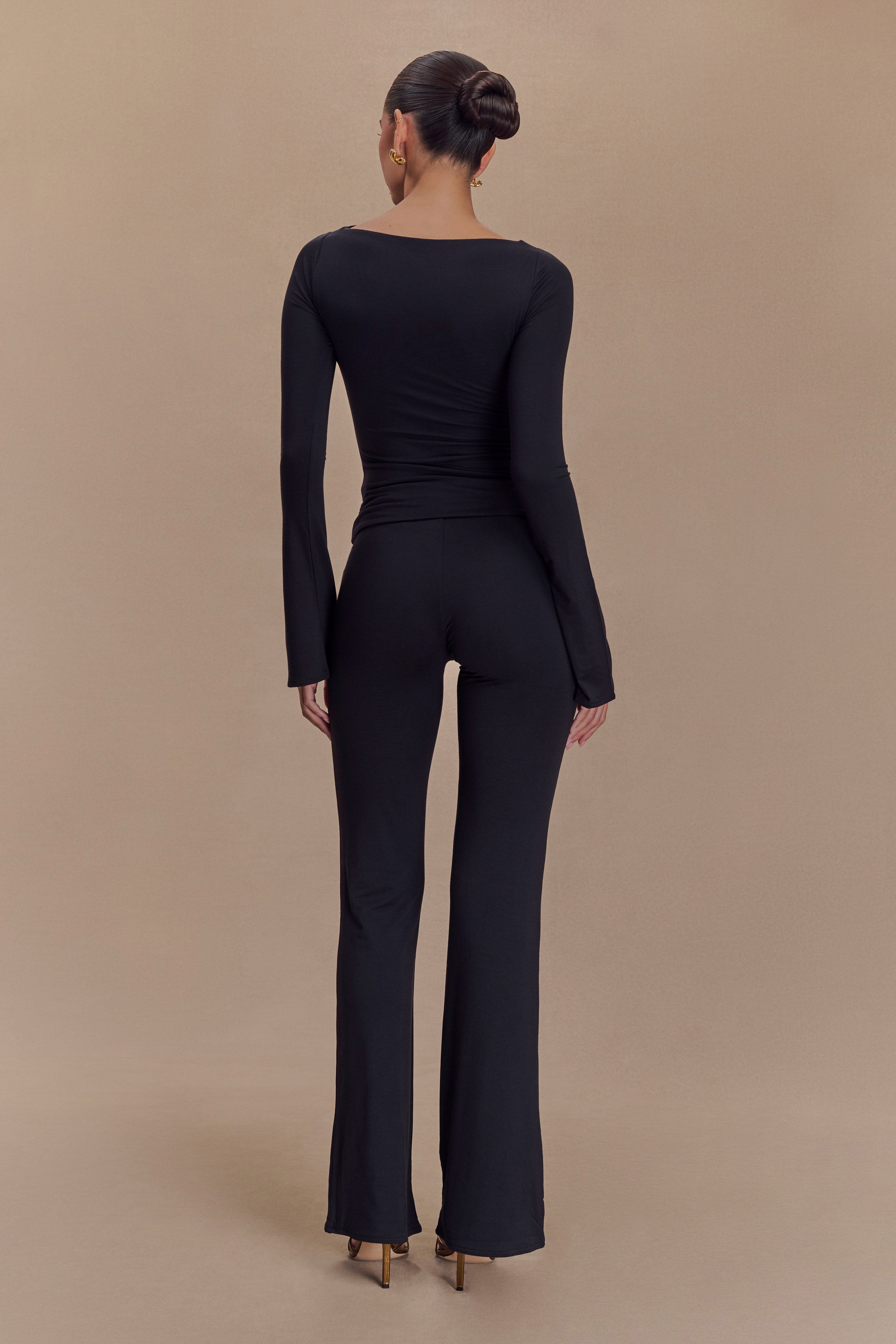 Preston Modal Long Sleeve Top - Black