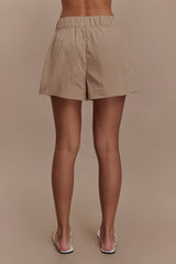 Johanna Cotton Relaxed Shorts - Sand
