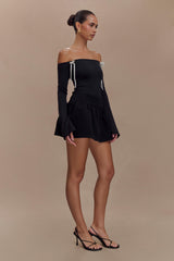 Jennie Frill Mini Skort - Black