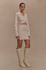 Annabelle Knit Mini Skirt - Cream