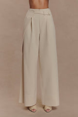 Mila Straight Leg Suiting Pant - Buttermilk