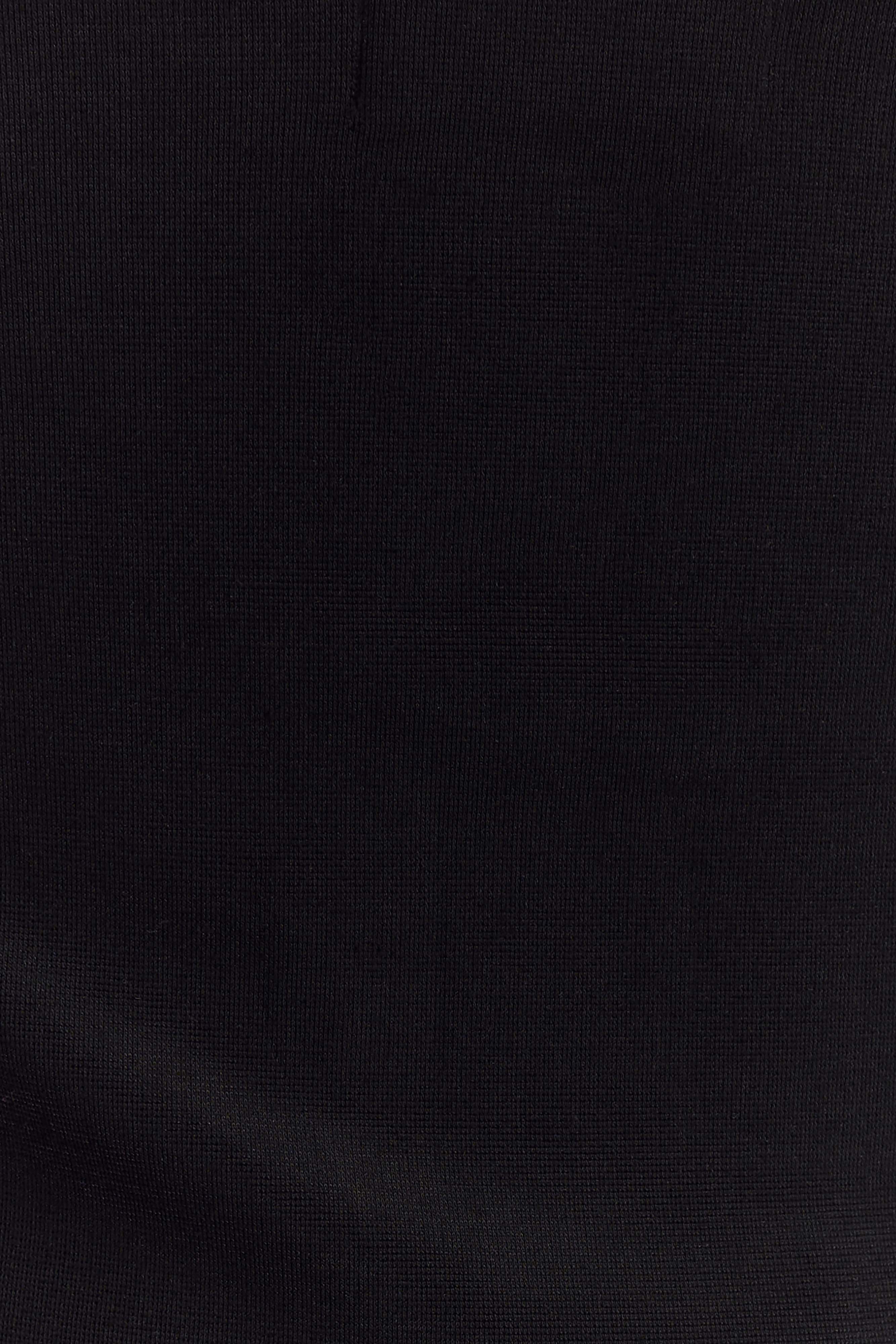 Selena Scalloped Jersey Halter Top - Black