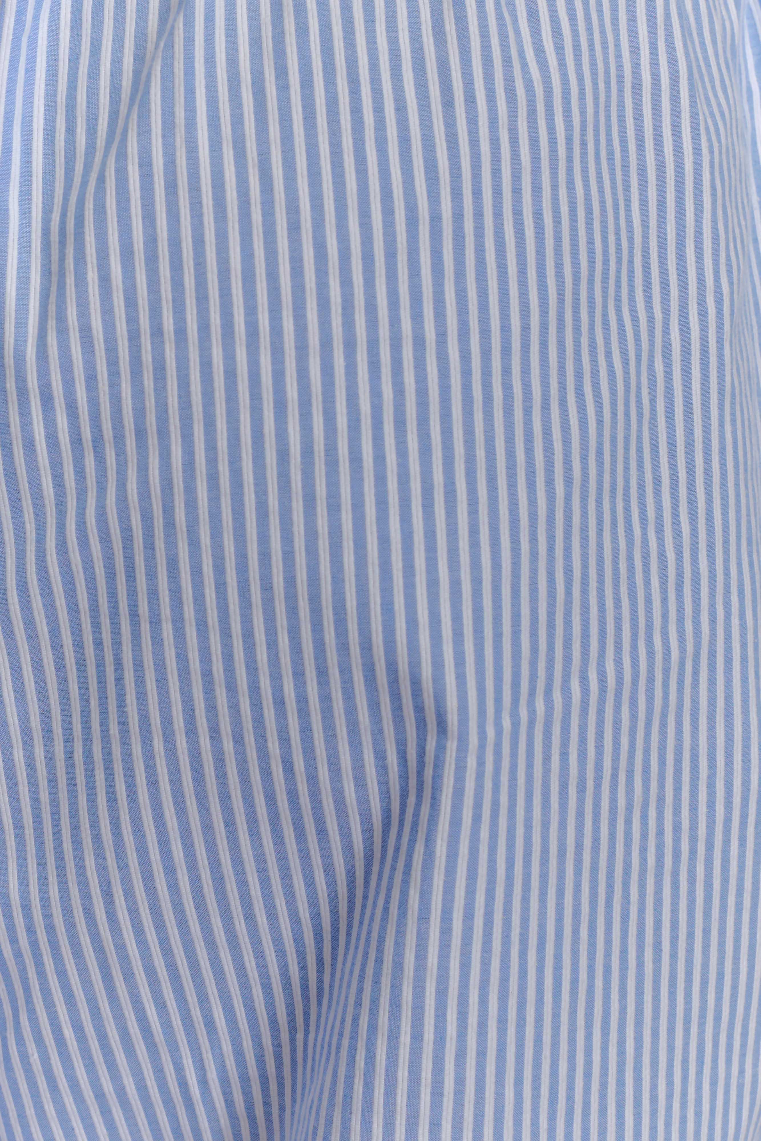 Hansen Wide Leg Pants - Blue Pinstripe