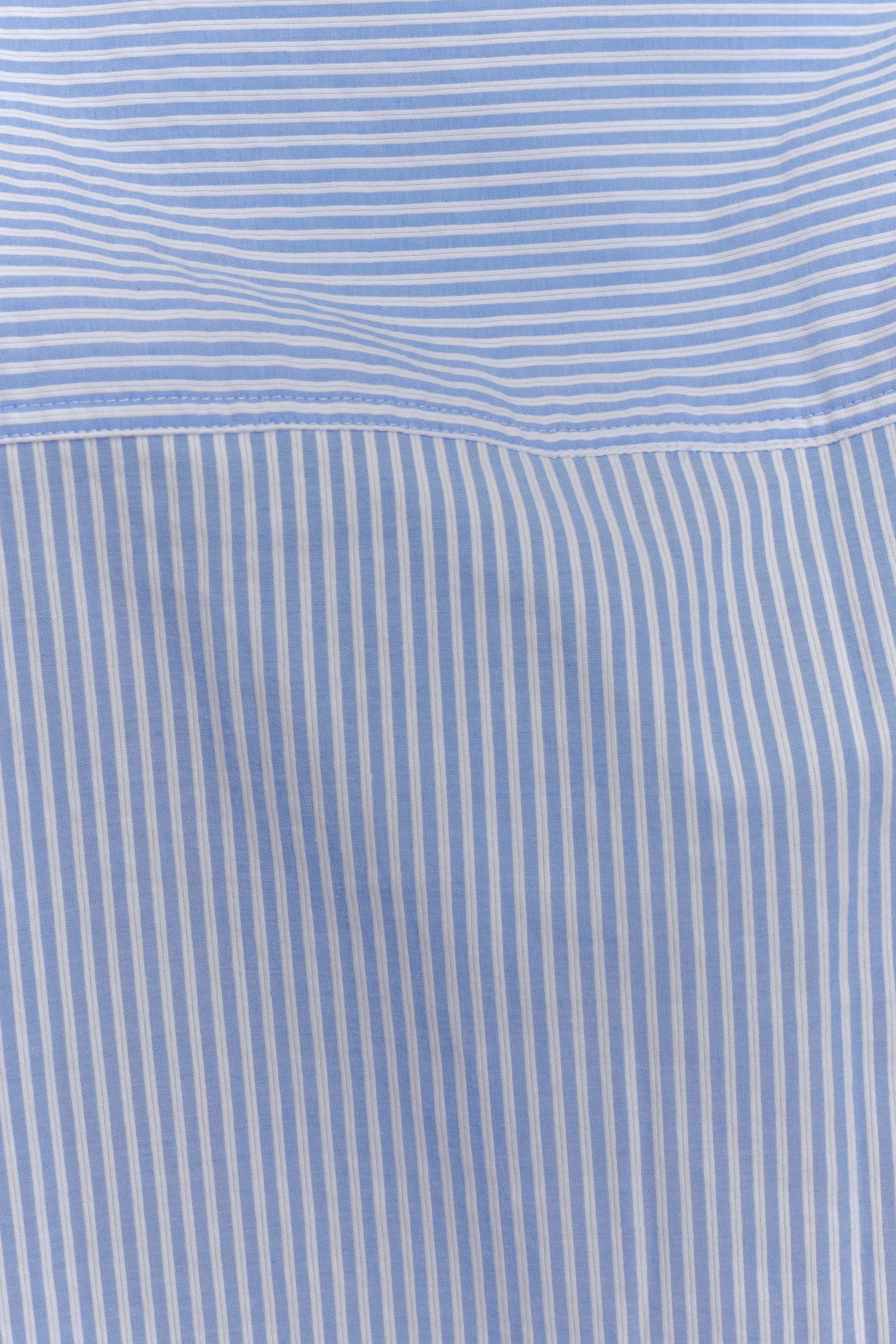 Hansen Oversized Shirt - Blue Pinstripe
