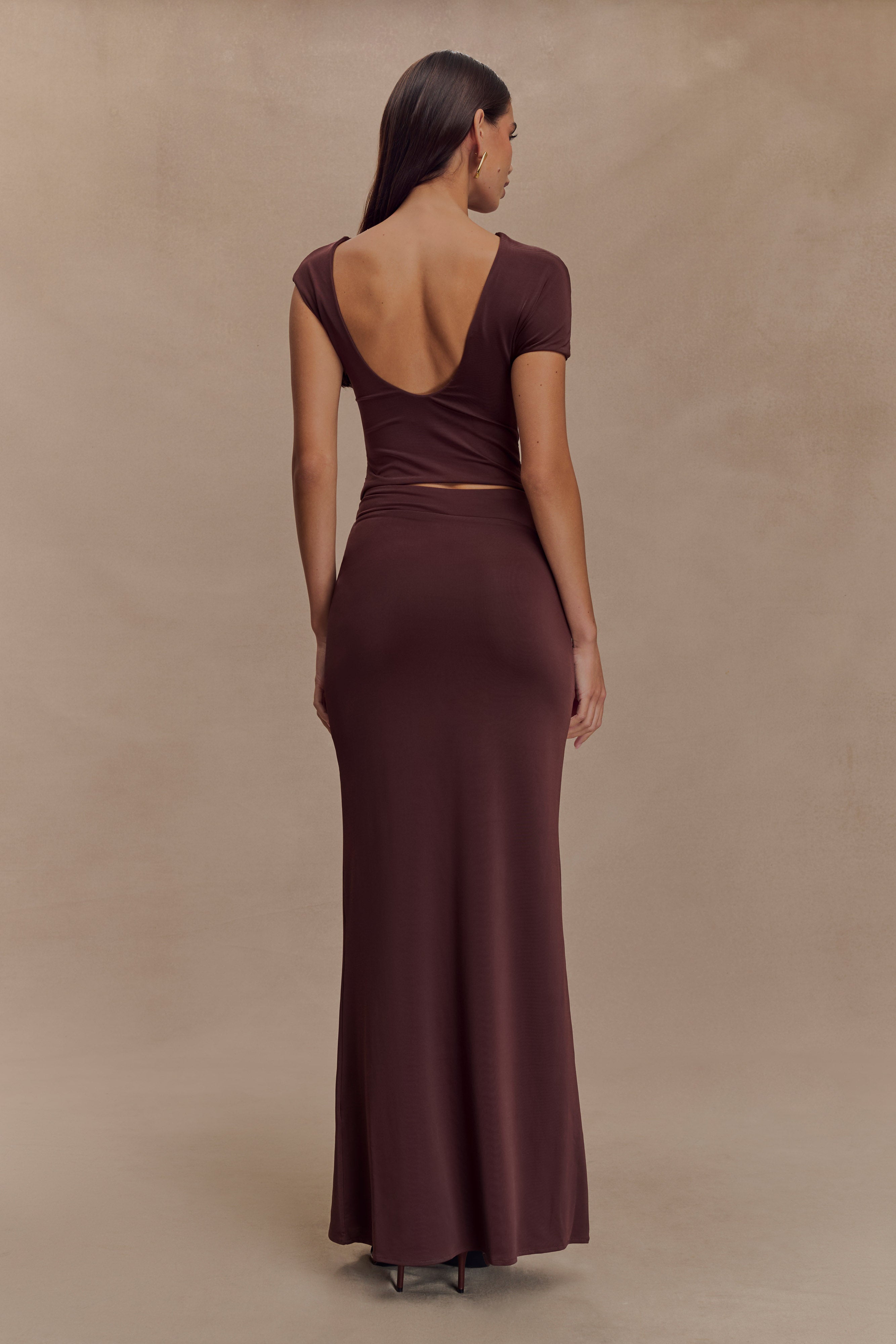 Haven Slinky Twist Top - Chocolate