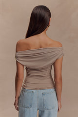 Kinsley Slinky Top With Hardware - Taupe