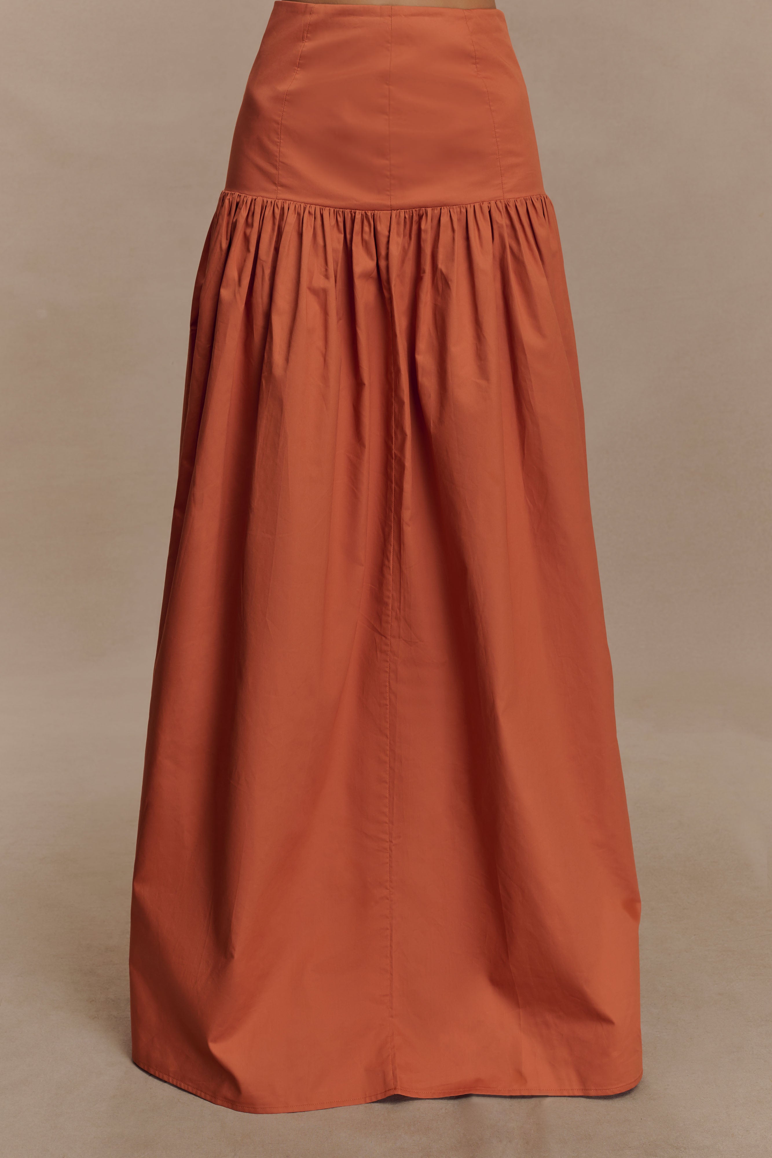 Autumn Maxi Skirt - Burnt Orange