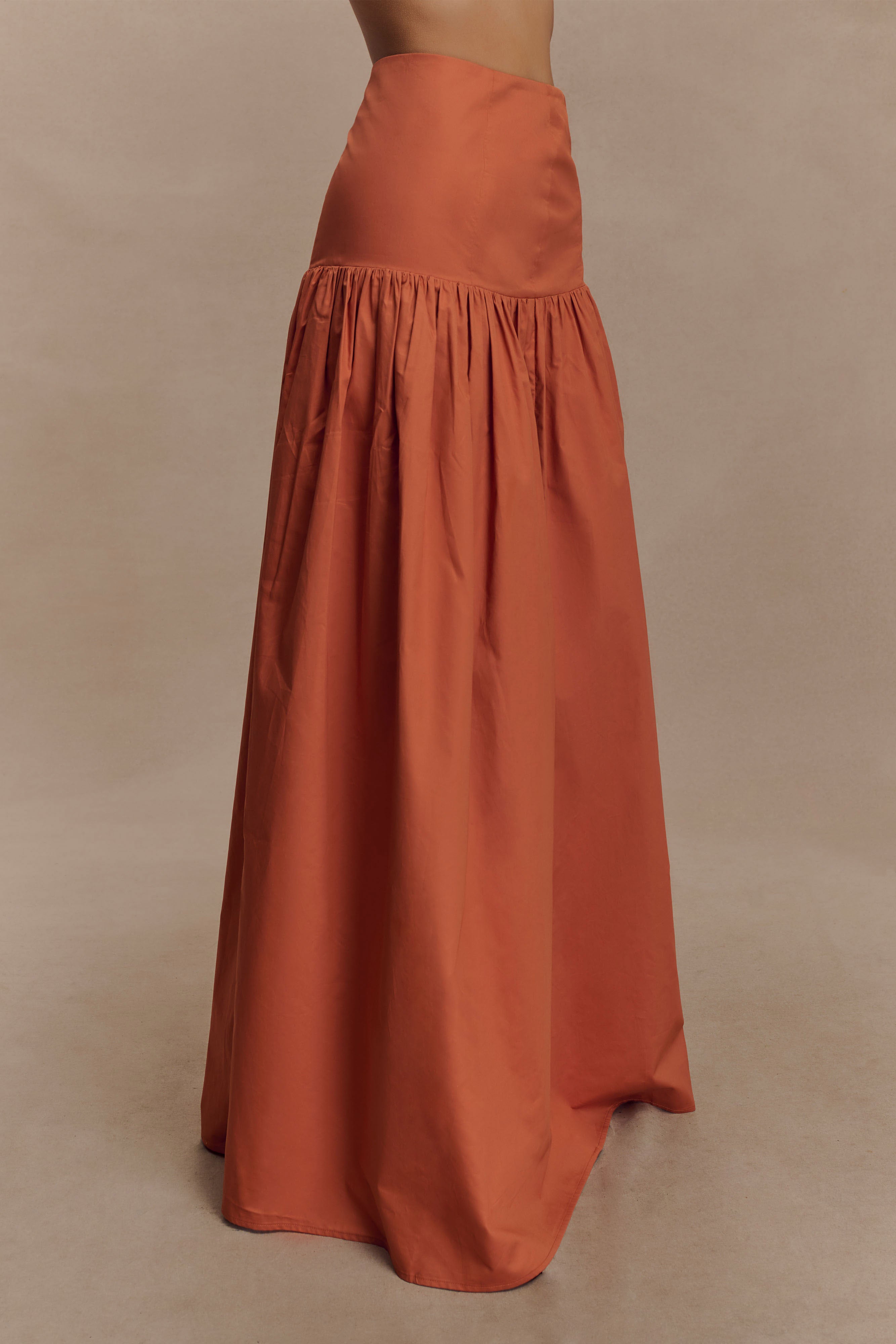 Autumn Maxi Skirt - Burnt Orange