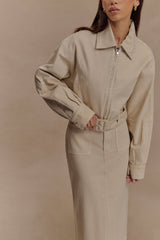 Fallon Cropped Denim Jacket - Stone Wash