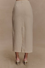 Fallon Denim Midi Skirt - Stone Wash
