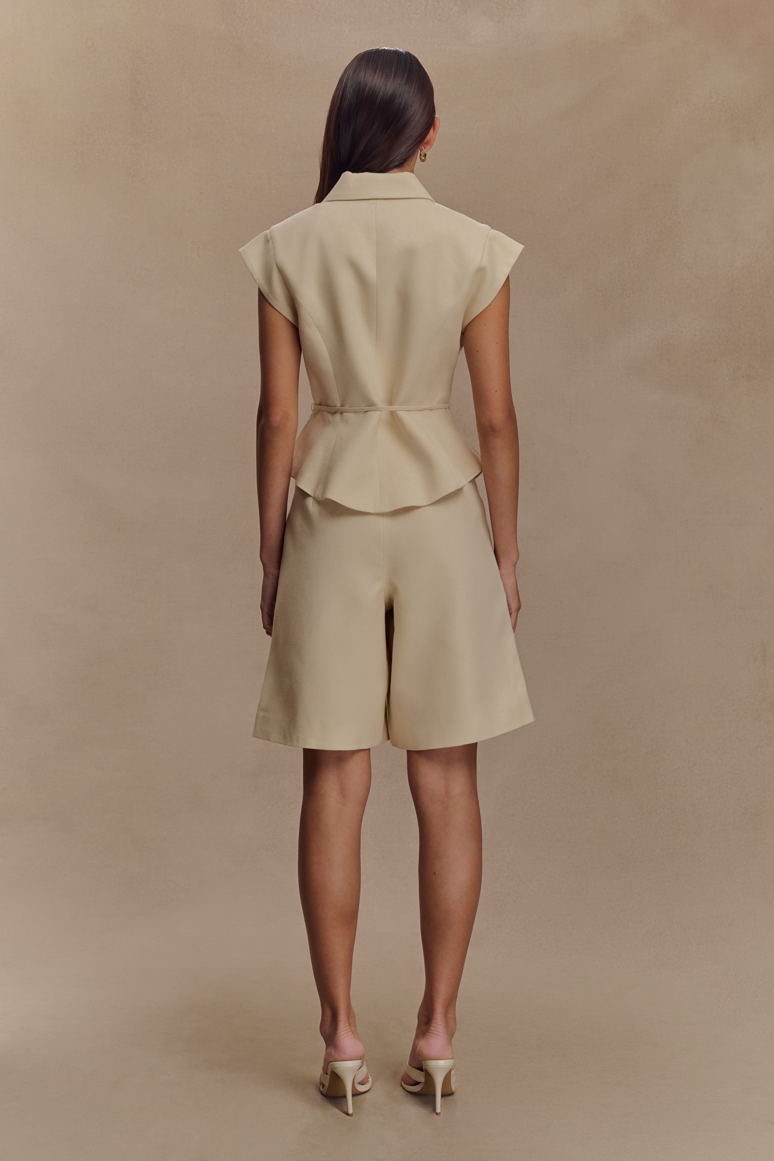 Andina Linen Shorts - Natural Beige