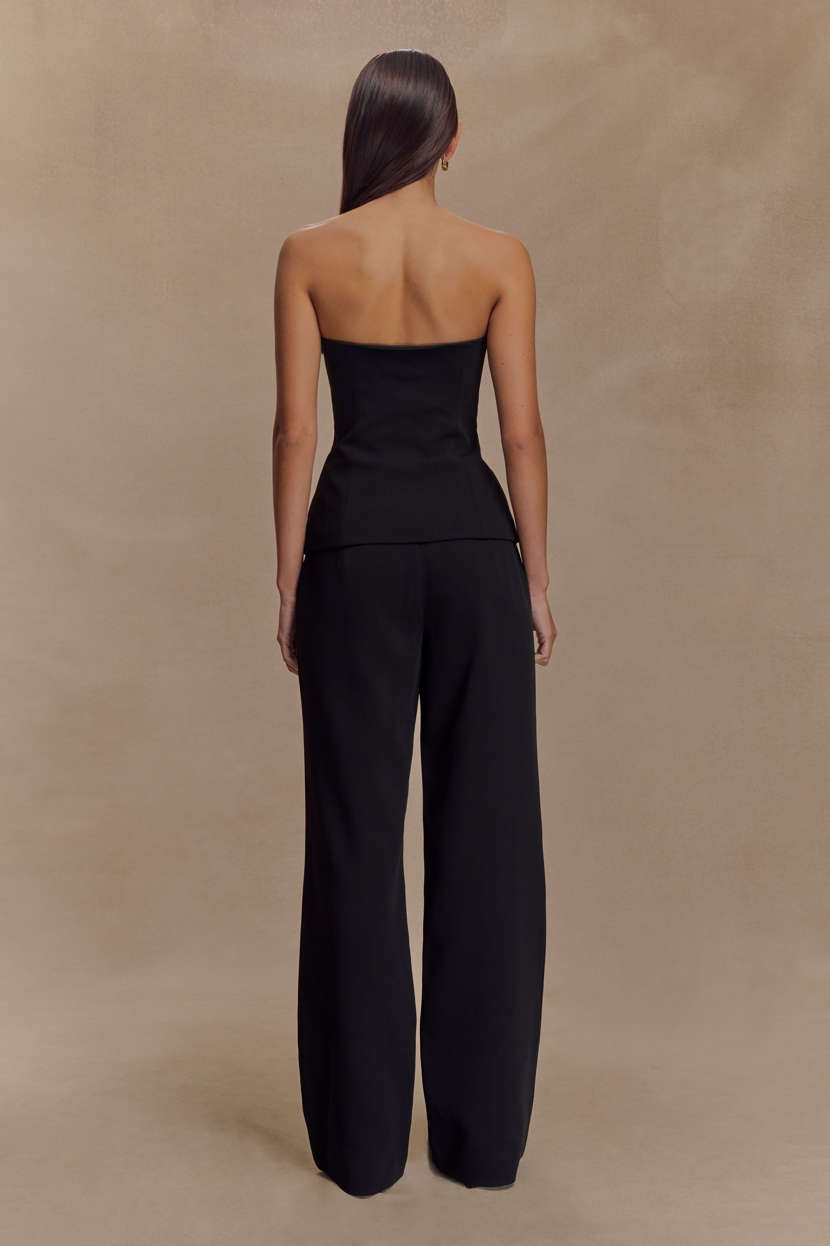 Lindie Straight Leg Suiting Pants - Black