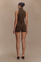 Birdie Fold Over Shorts - Chocolate