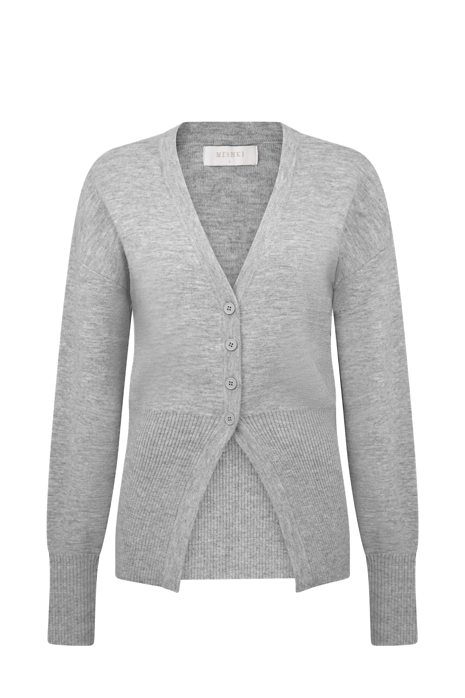 Alexia Buttoned Oversized Cardigan - Grey Marle