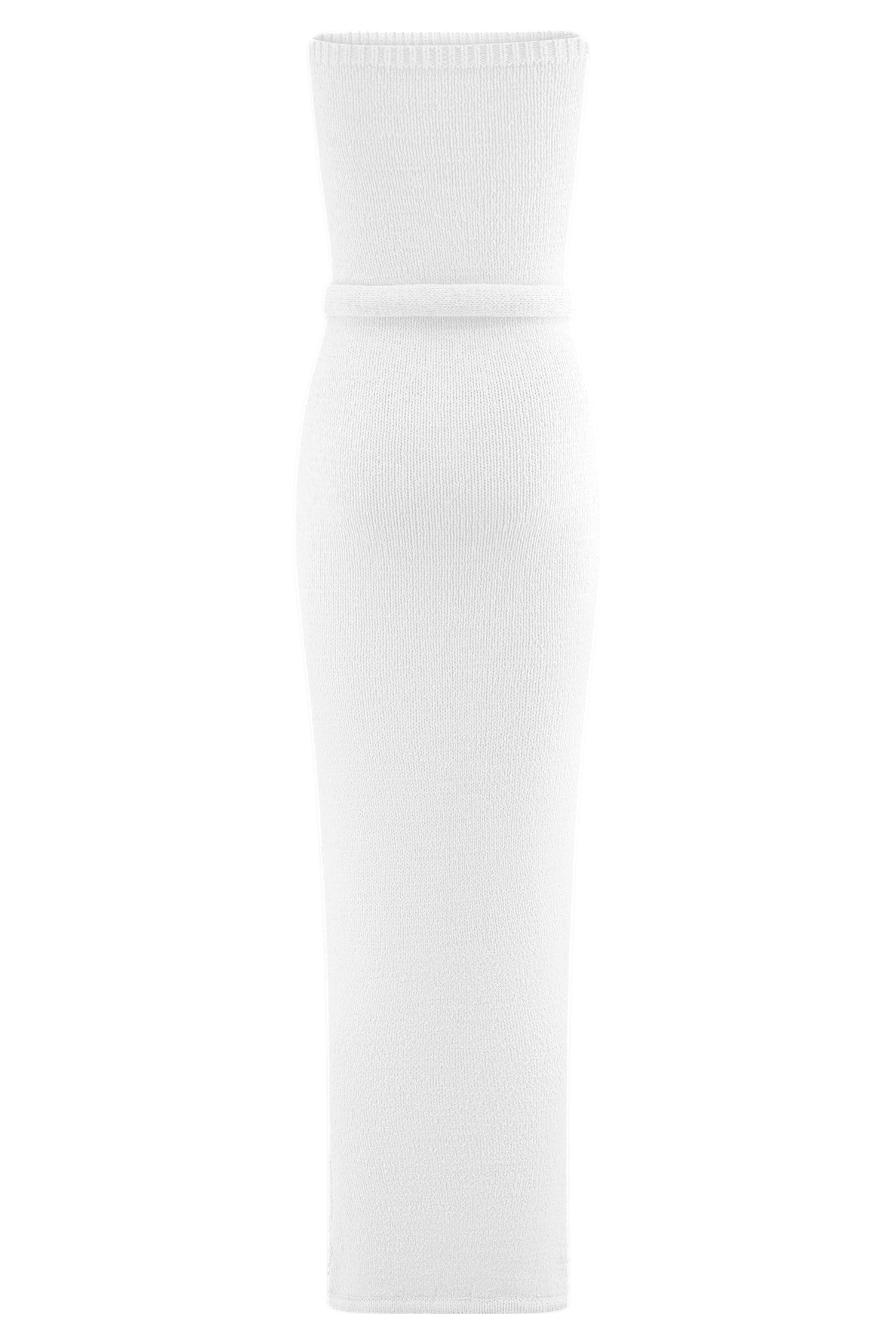 Andrea Strapless Knit Maxi Dress - White