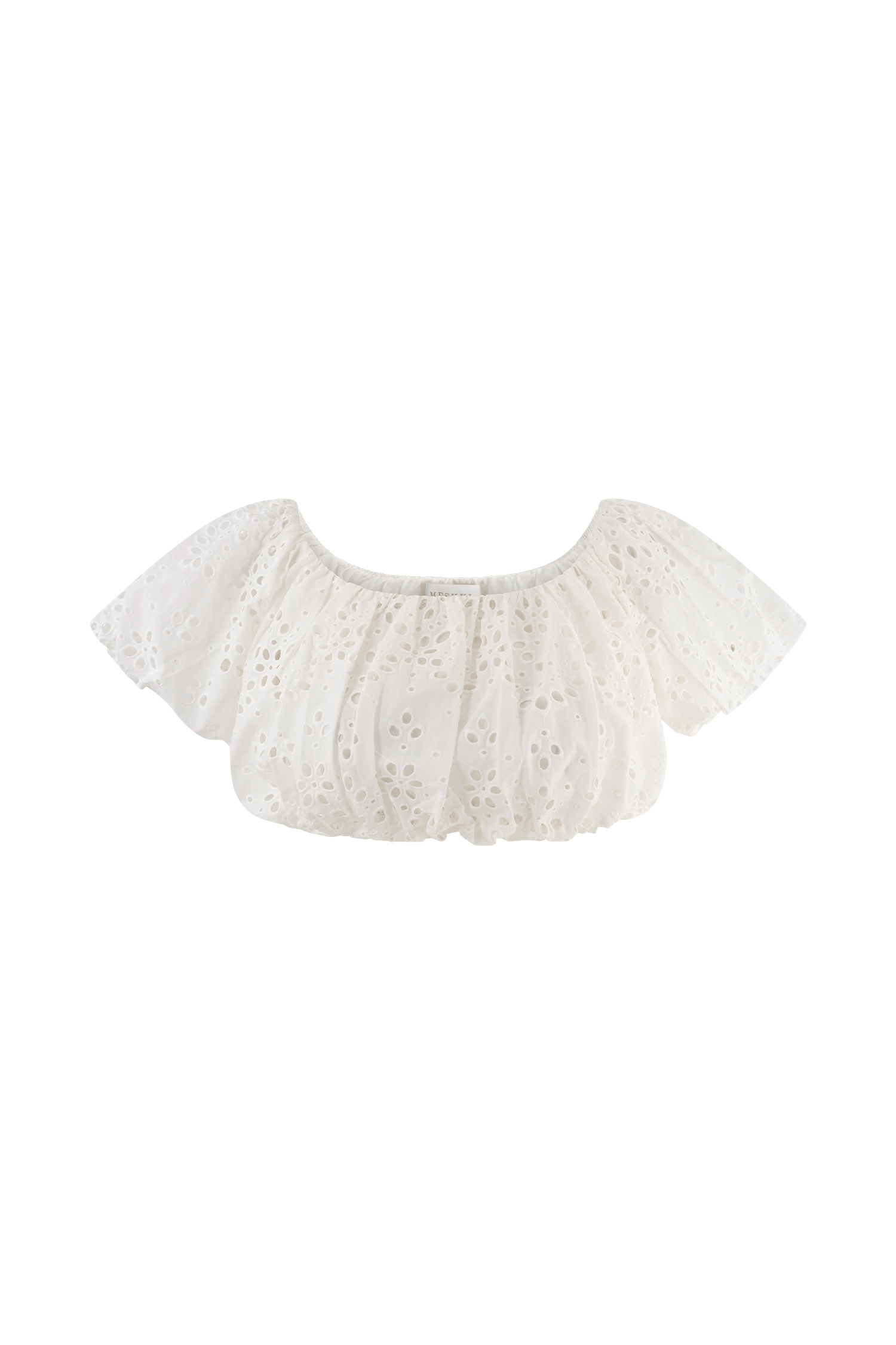 Autumn Off Shoulder Bubble Top - White