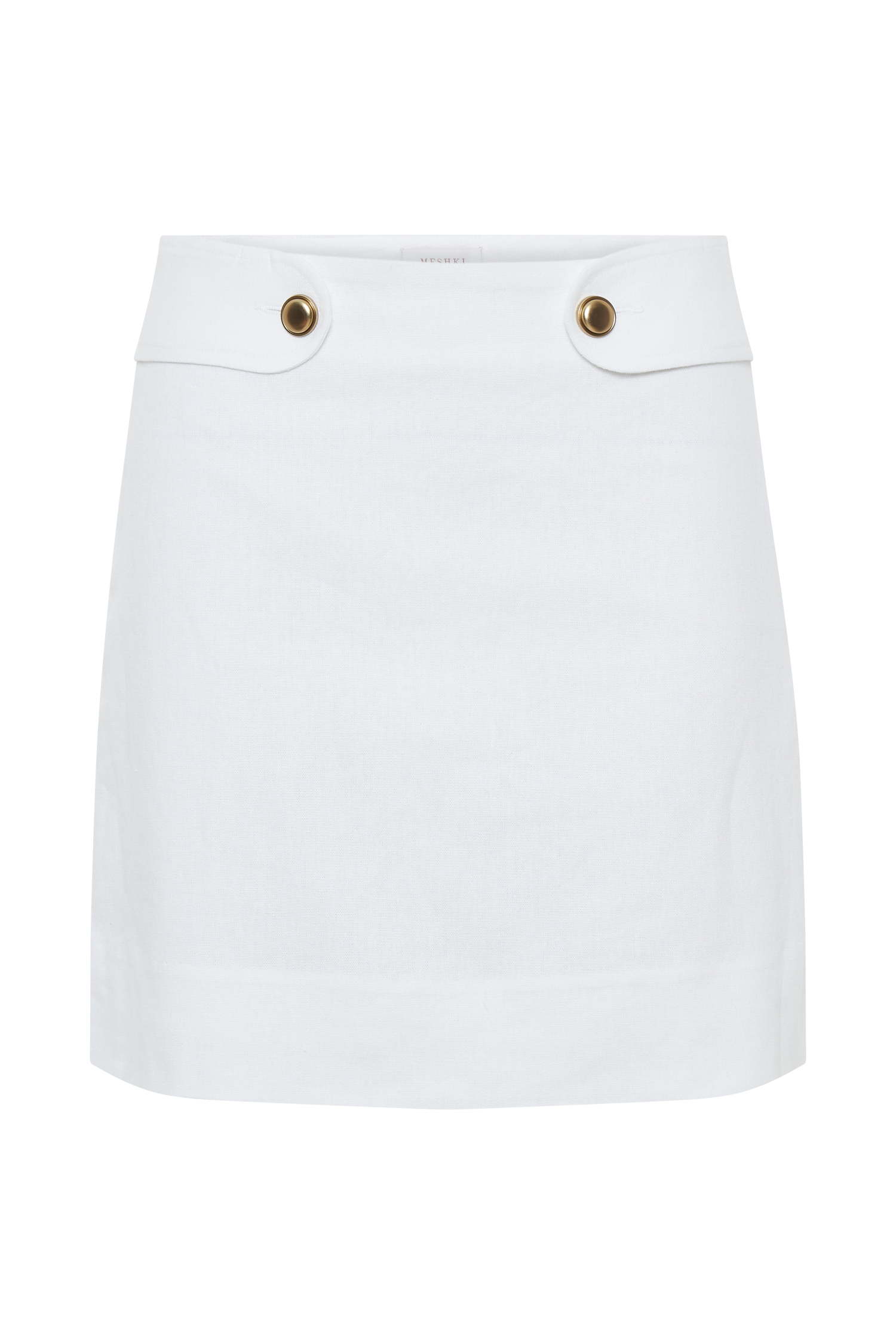 Marquette Linen Mini Skirt - White