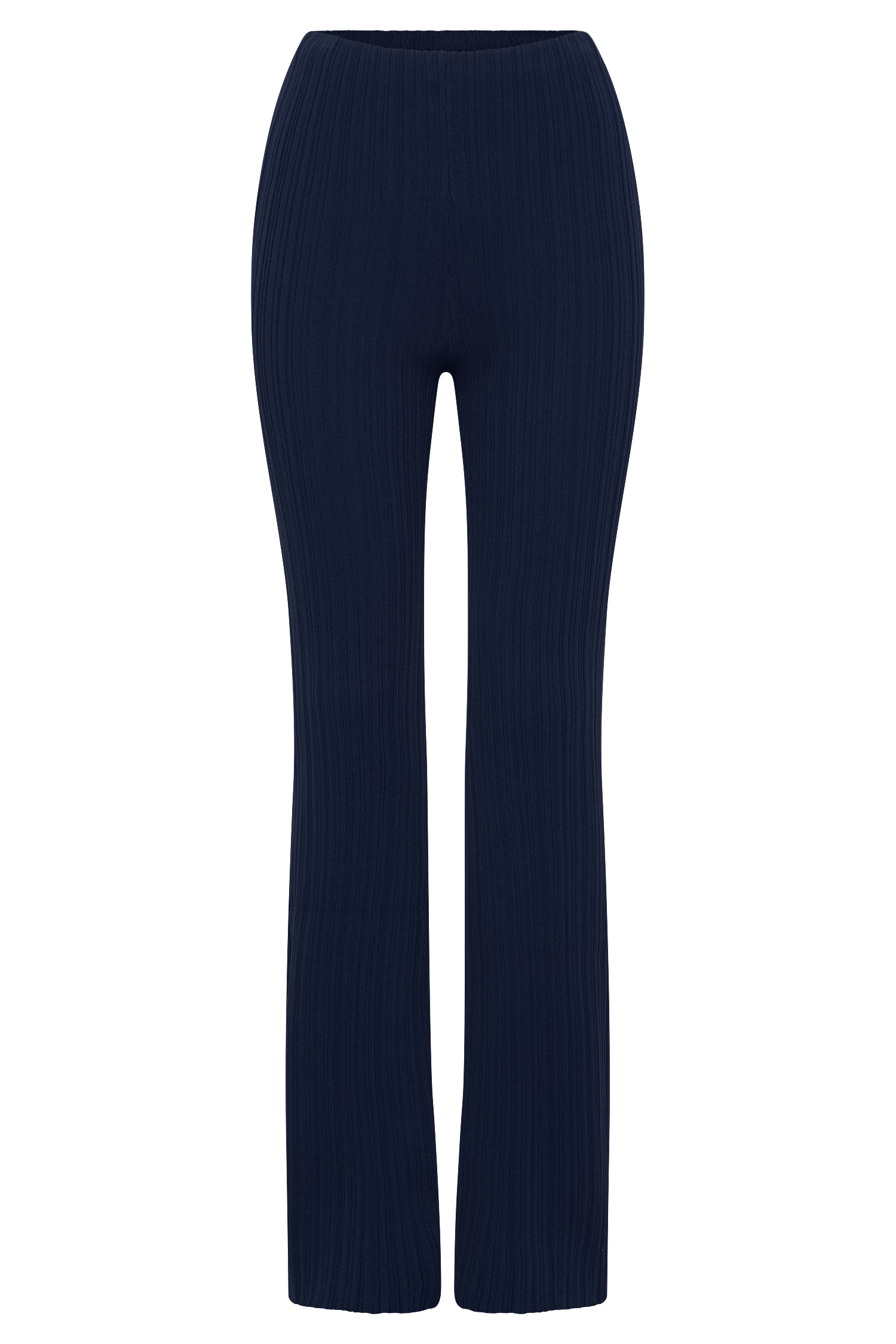Chiara Straight Leg Rib Knit Pant - Navy