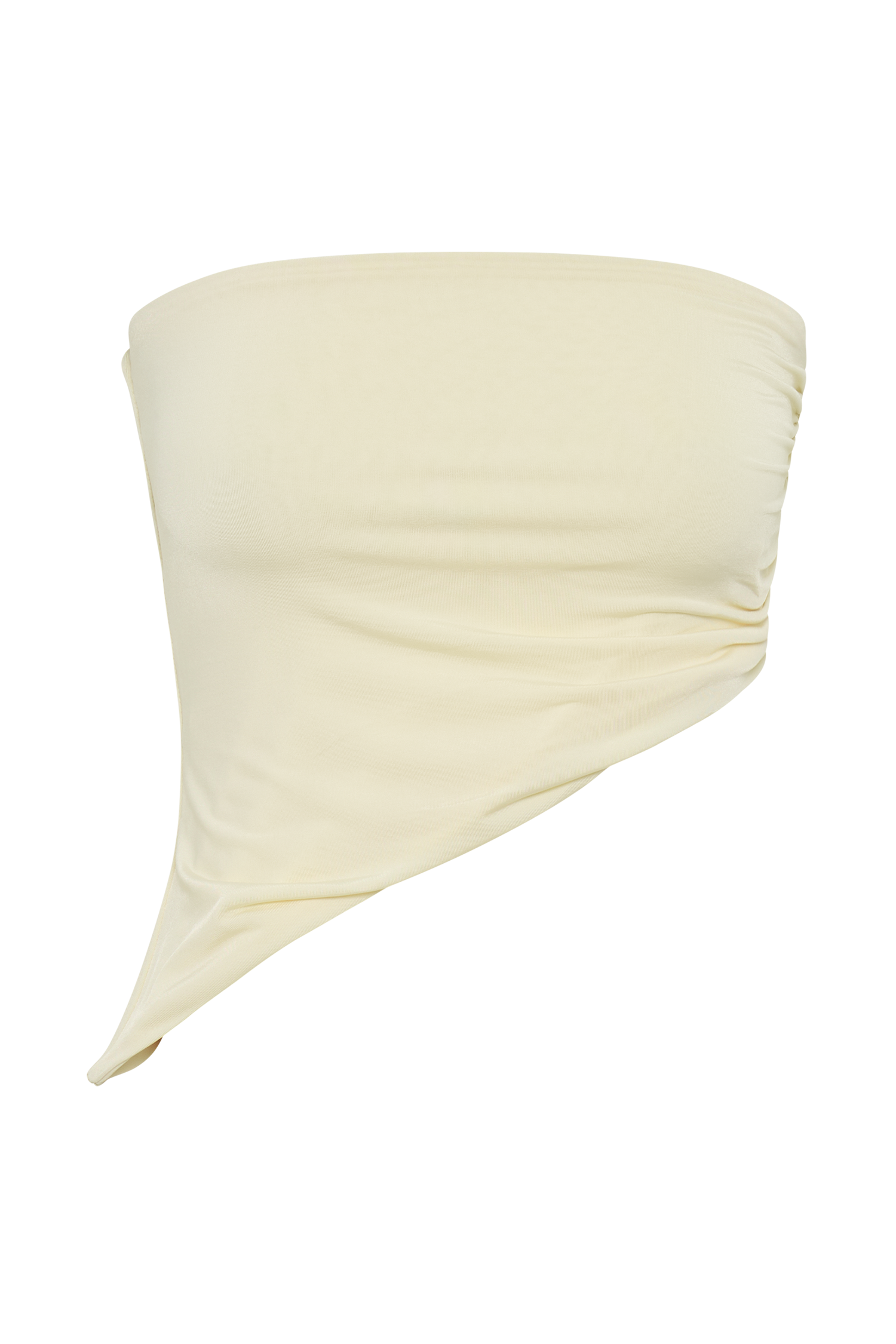 Donata Slinky Strapless Top - Lemon Sherbet