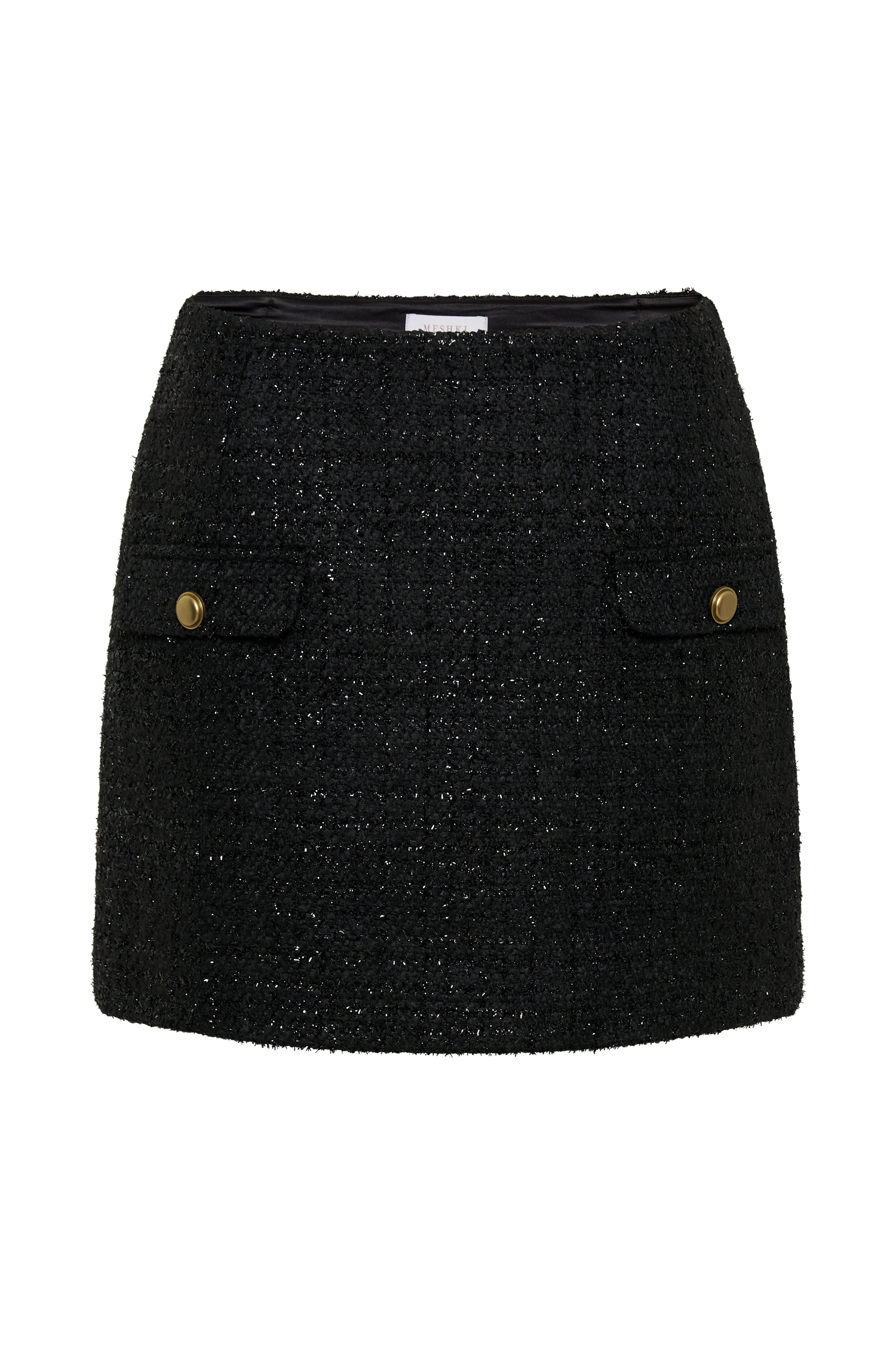 Priscilla Tweed Mini Skirt - Black