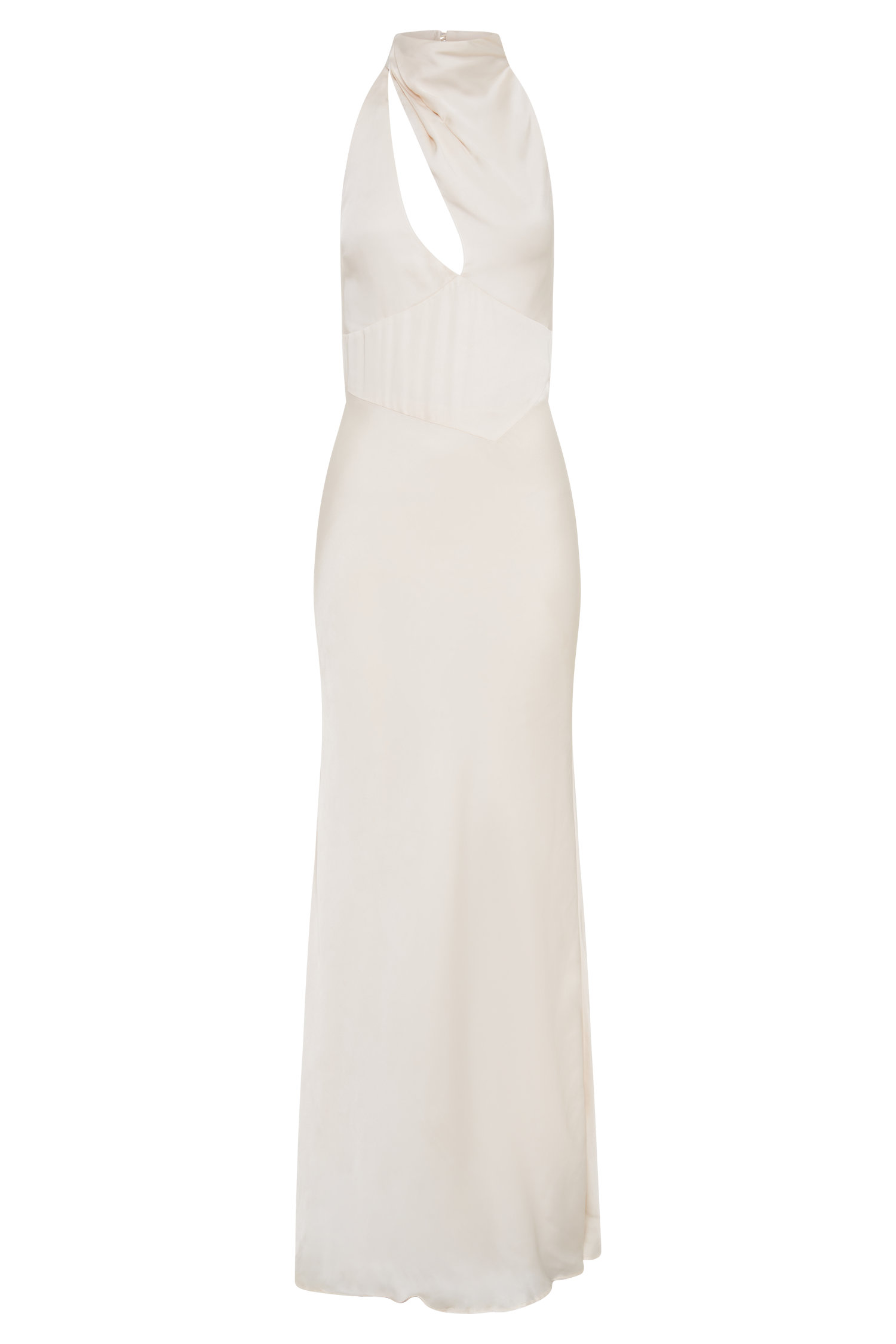 Belladonna Satin Halter Maxi Dress - Ivory