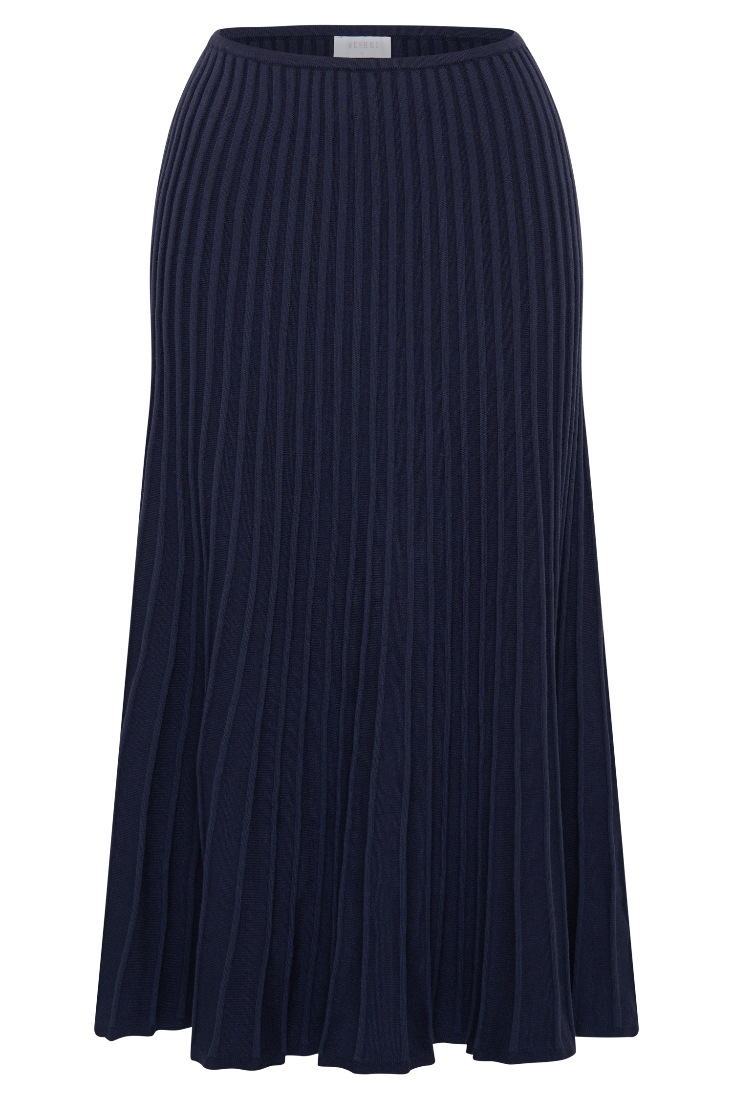 Jolene Rib Knit Midi Skirt - Navy