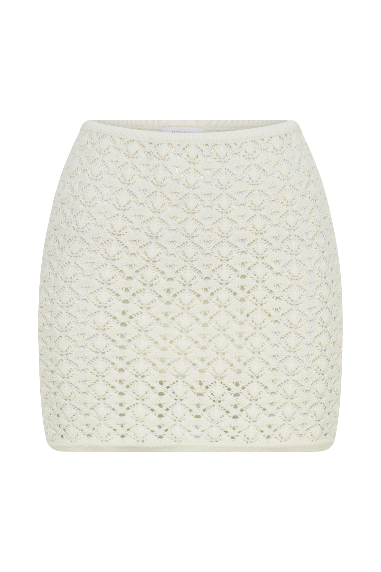 Murphy A-Line Knit Mini Skirt - White