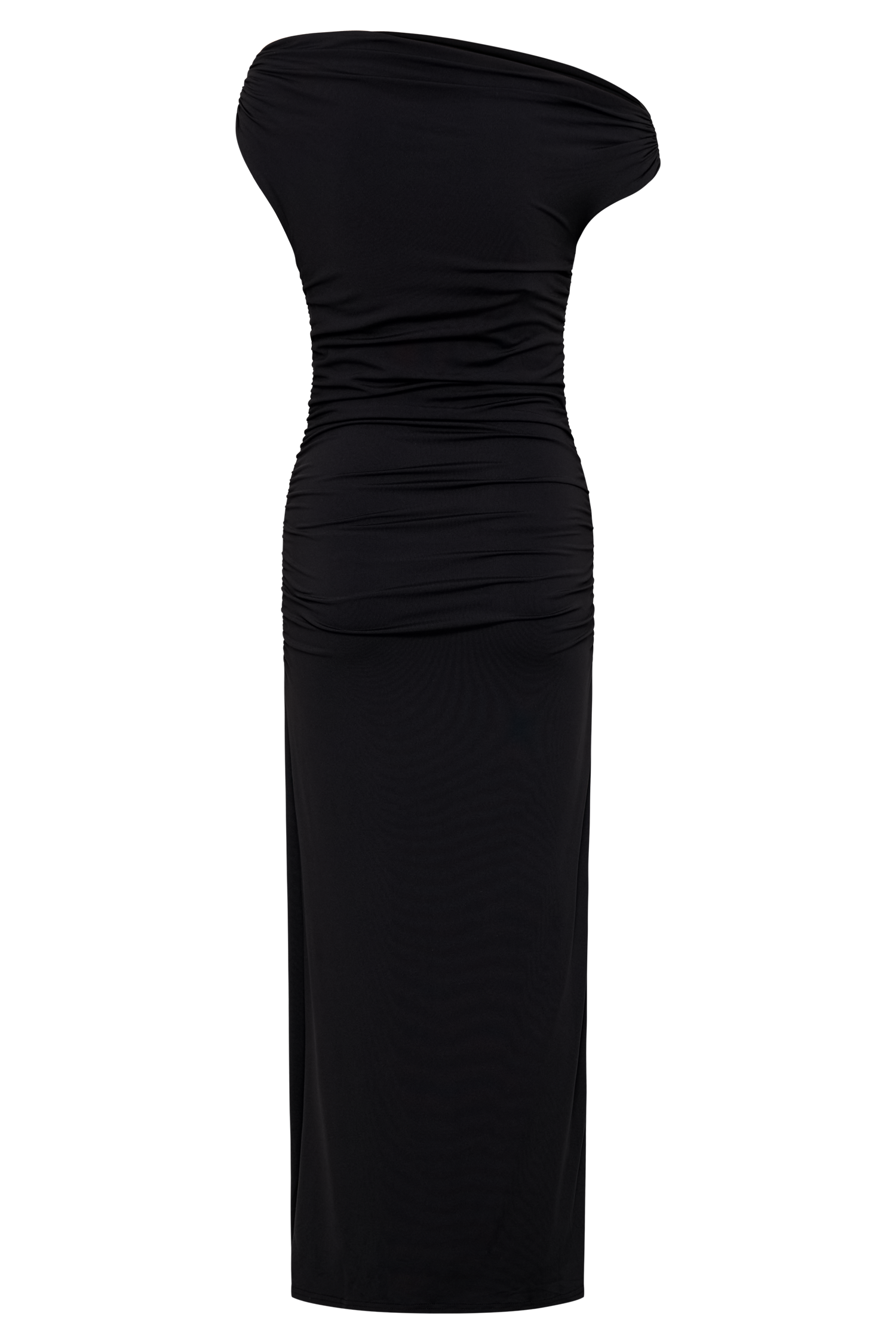Alayna Recycled Nylon Midi Dress - Black