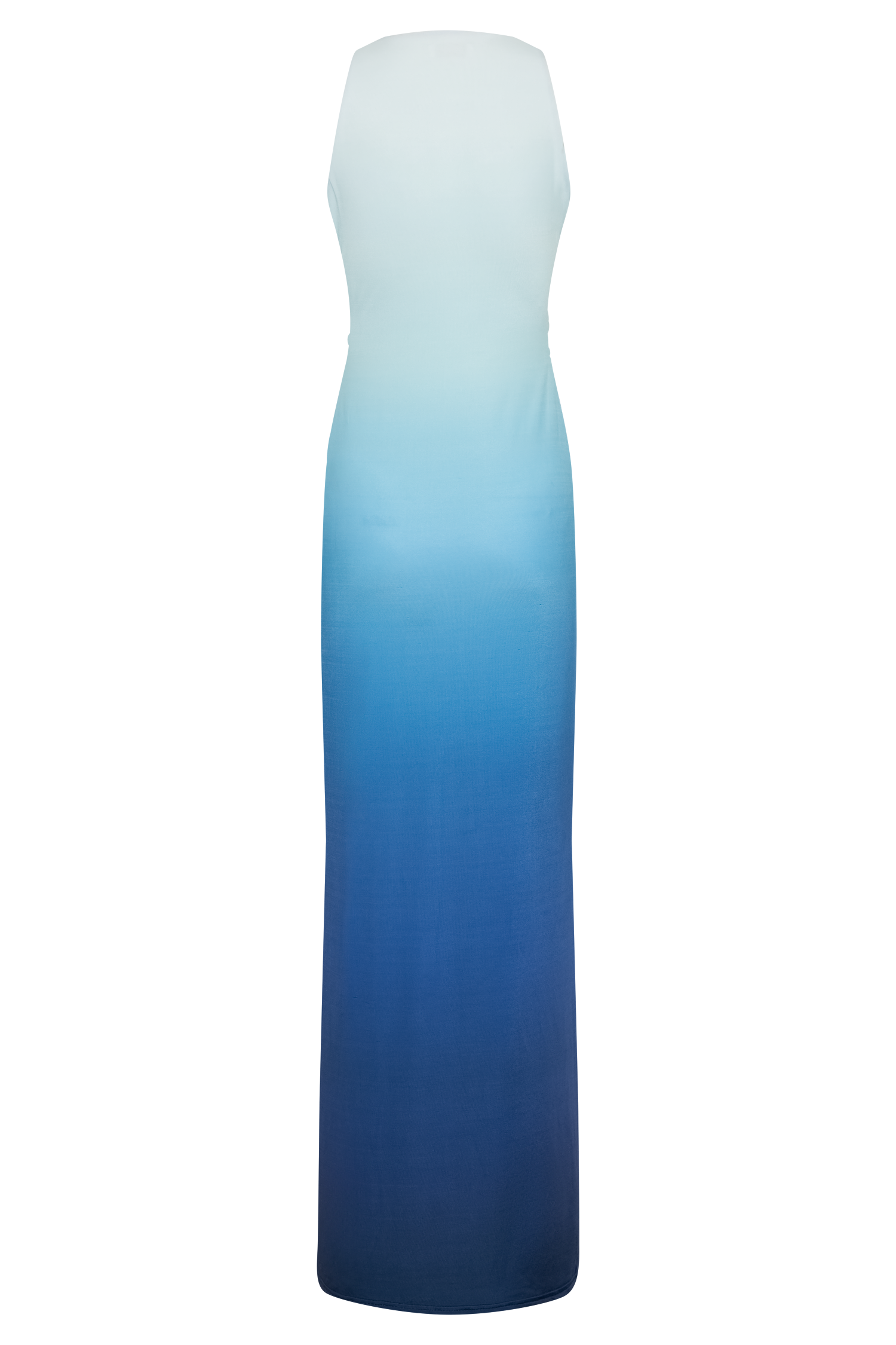 Stella Draped Slinky Maxi Dress - Ombre Blue