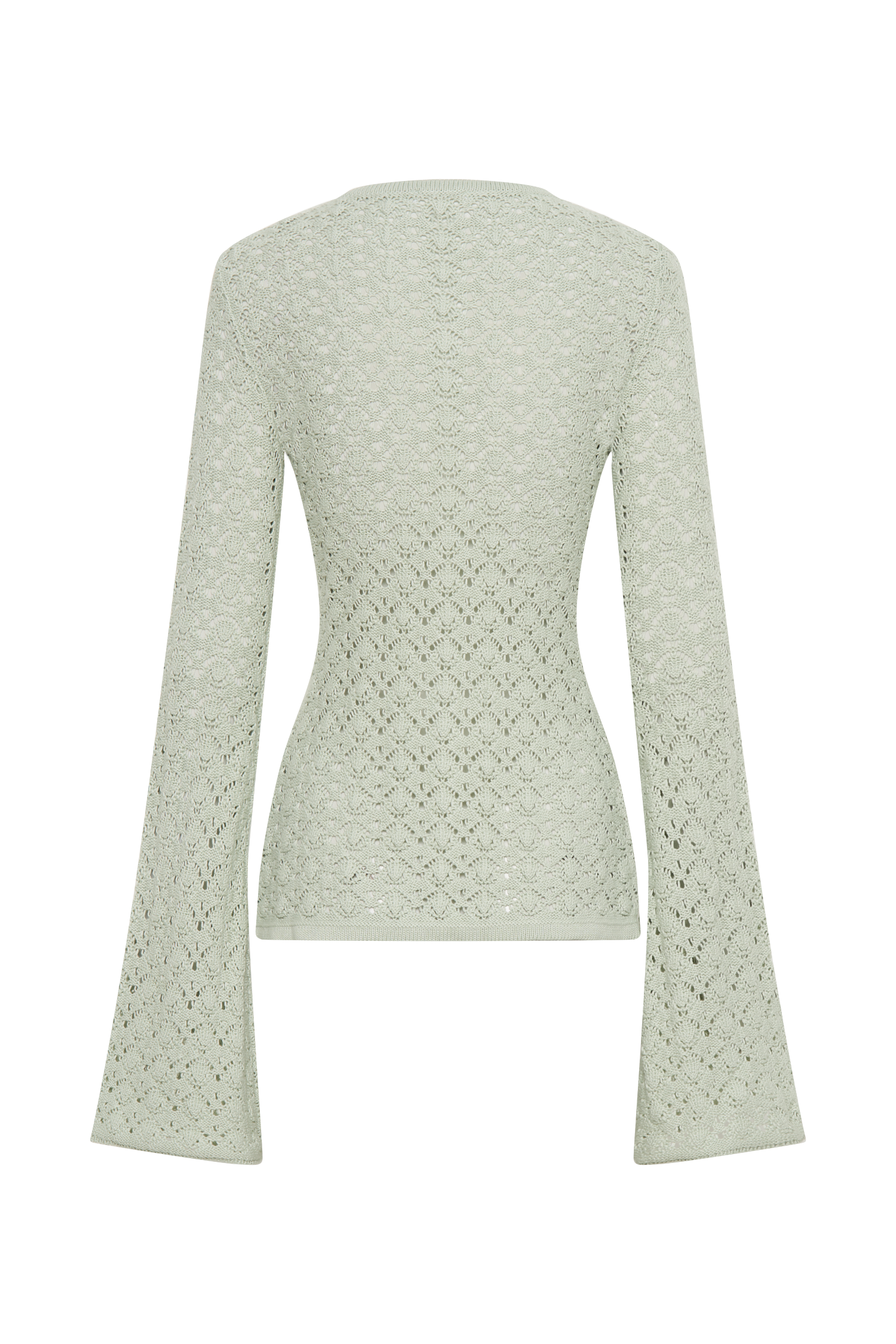 Murphy Long Sleeve Knit Shell Button Cardigan - Pastel Green