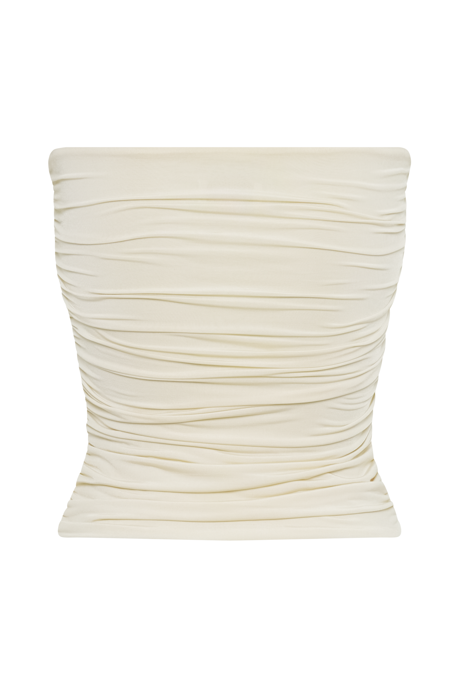 Winslet Strapless Slinky Longline Top With Shell Hardware - Ivory
