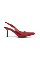 Dasha Patent Sling Back Heels - Red