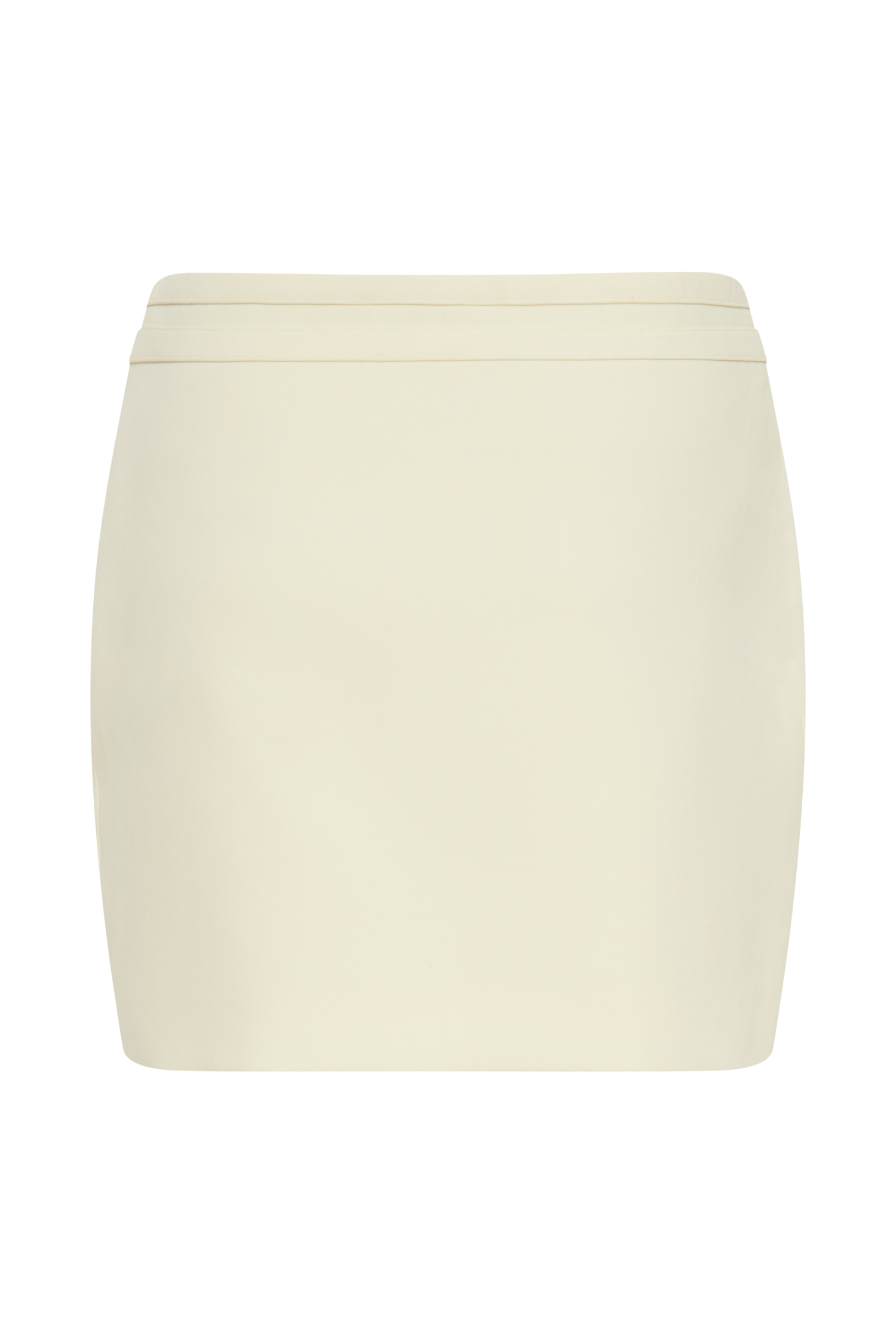 Letitia Suiting Mini Skirt With Buckle - Pastel Lemon