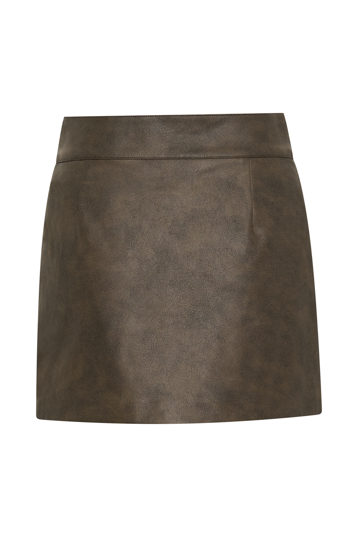 Kristen Faux Leather Mini Skirt - Vintage Chocolate