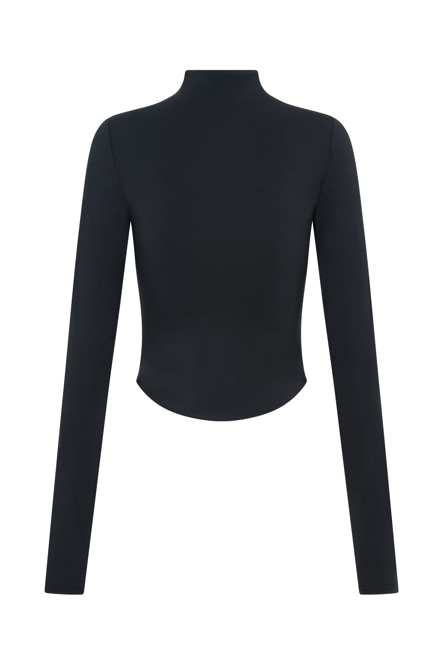 Ember Modal Long Sleeve High Neck Top - Black