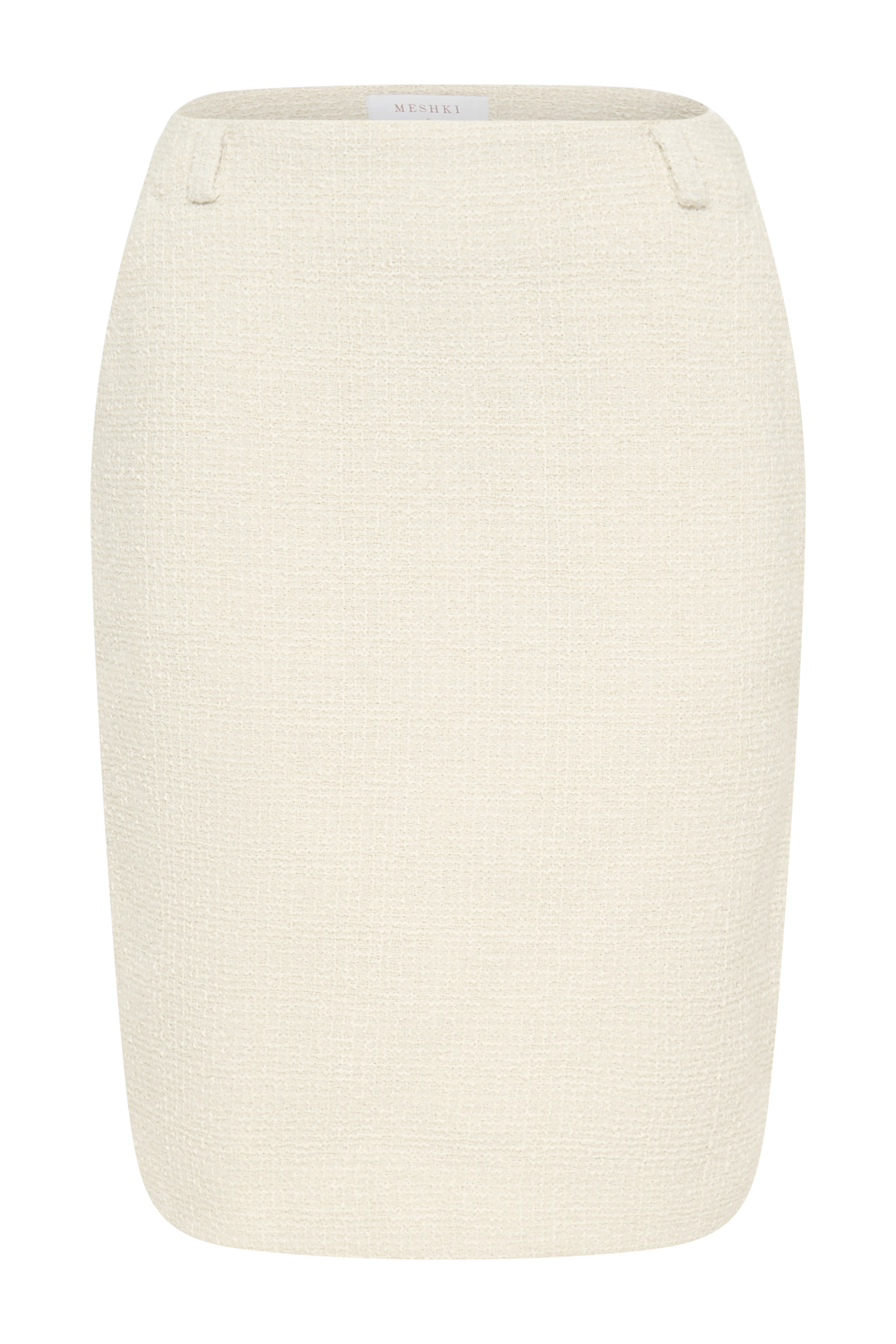 Addison Boucle Knee Length Skirt - Ivory