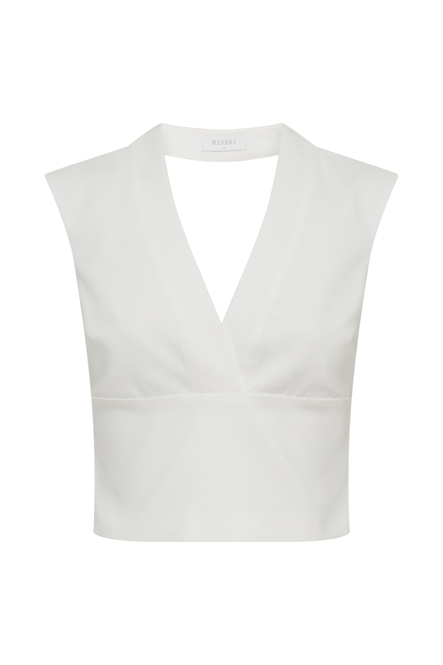 Jemima Sleeveless Cross Over Top - White