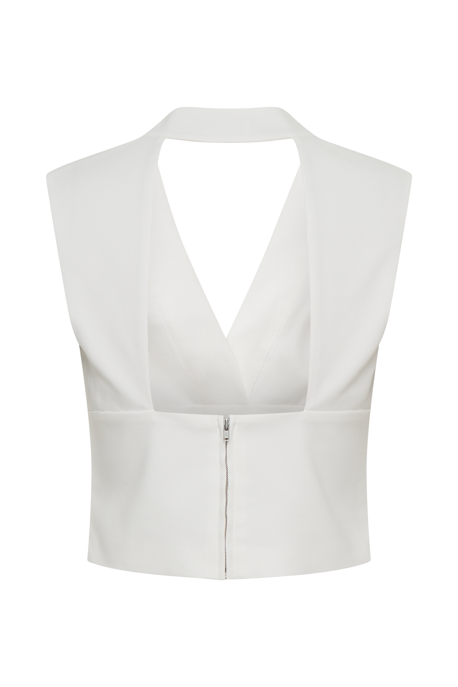 Jemima Sleeveless Cross Over Top - White