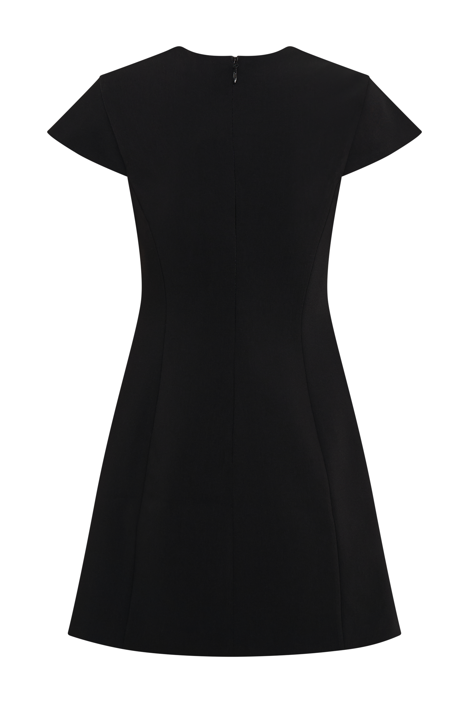 Remi Suiting Mini Dress With Floral Hardware - Black