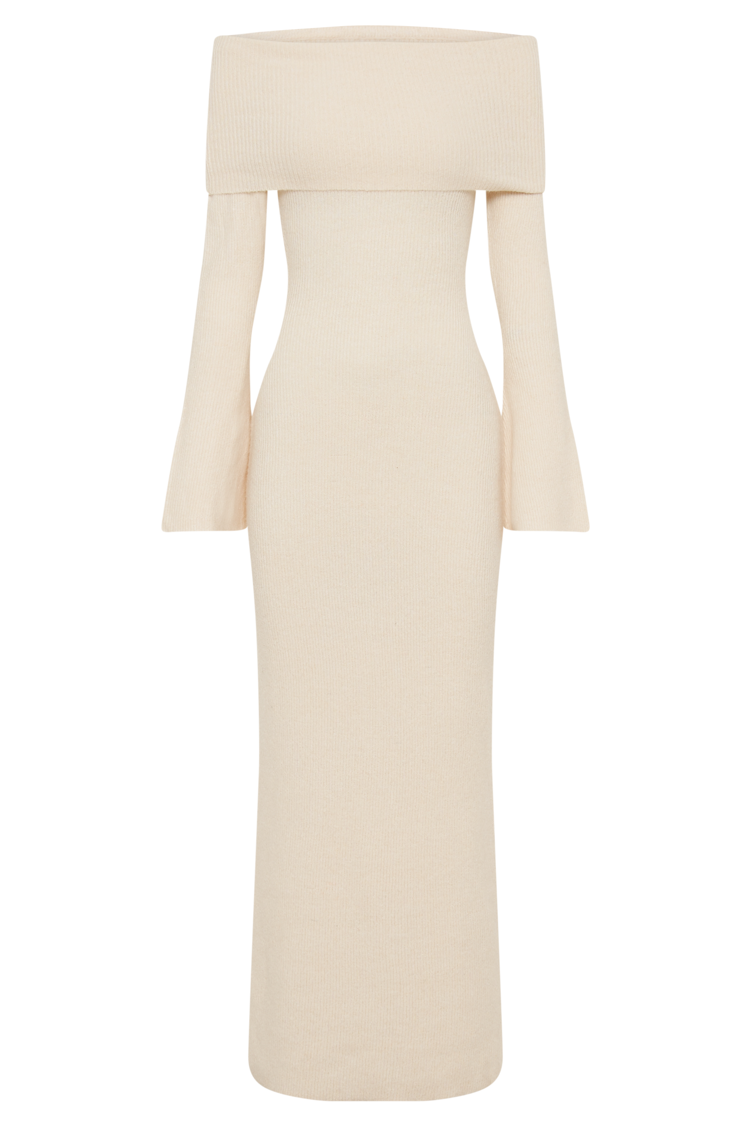 Katherine Off Shoulder Knit Maxi Dress - Ivory