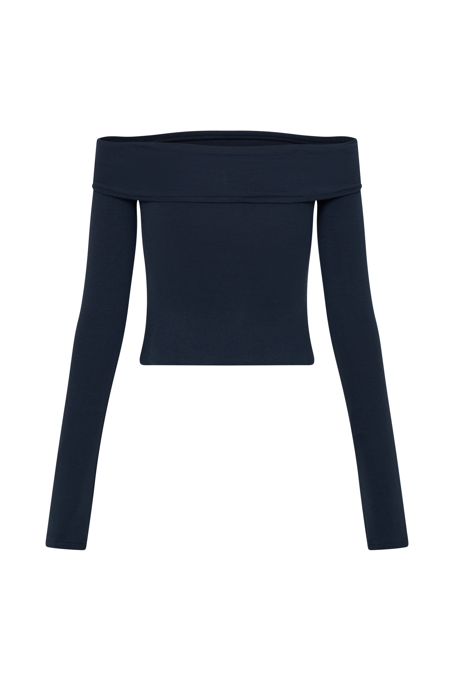 Briah Cut Out Modal Long Sleeve Top - Dark Navy