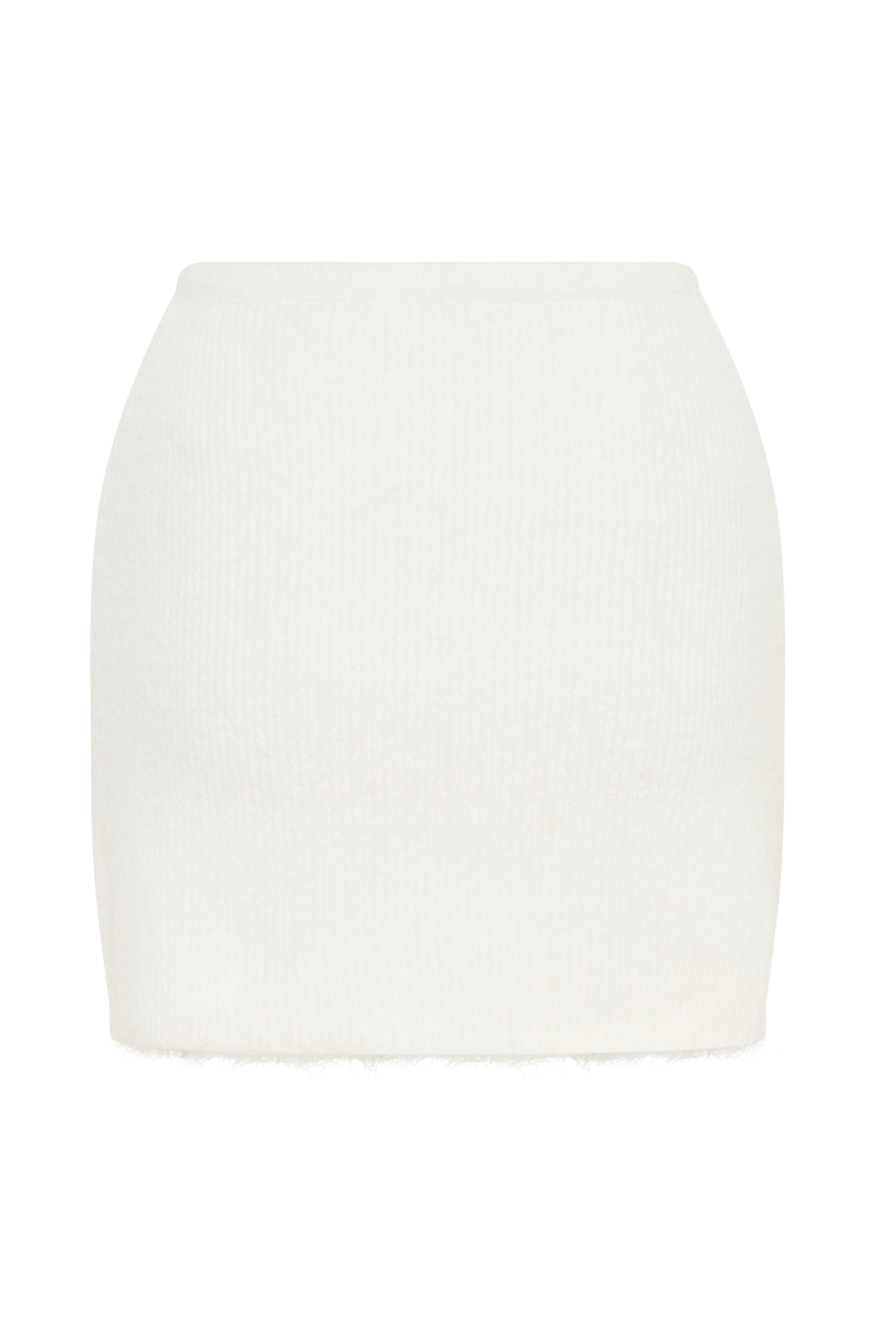 Baxter Fluffy Knit Mini Skirt - Ivory