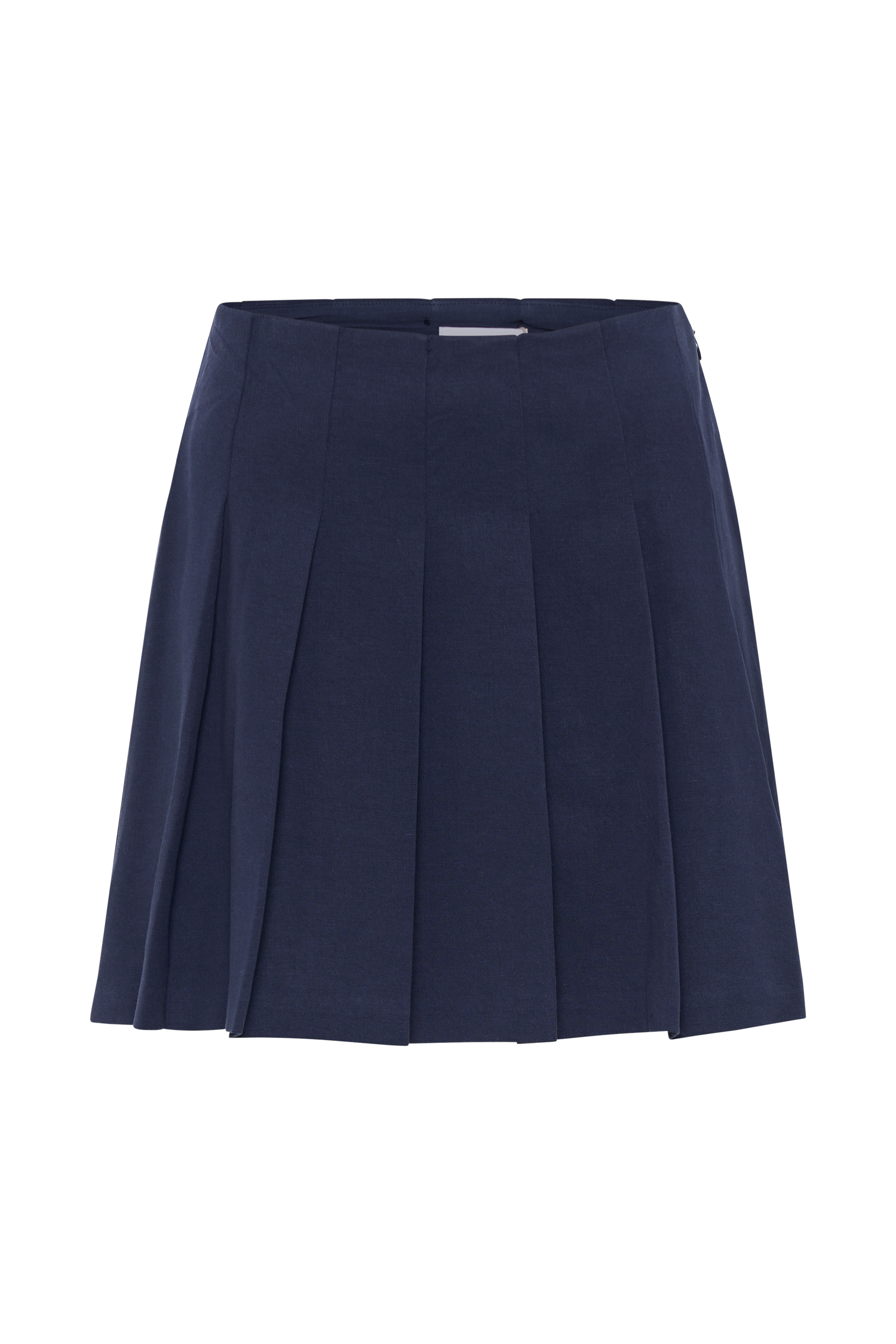 Julianna Cotton Pleated Mini Skirt - Navy